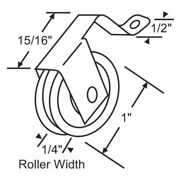 Manufacturer Varies Roller Assembly,Steel,Plated 10-396