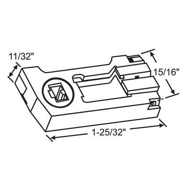 Manufacturer Varies Lock Shoe,Plastic,White 83-500