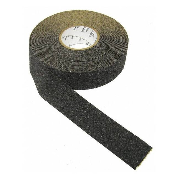 Anti-Slip Tape Aluminum oxide 46 Grit Size, Black, 2" W x 60 ft. L, 42 mil Thick