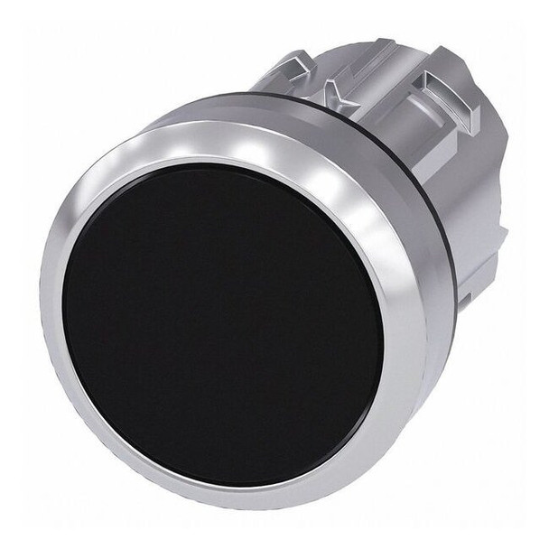 Siemens Push Button Operator,Black,Metal Bezel 3SU1050-0AB10-0AA0
