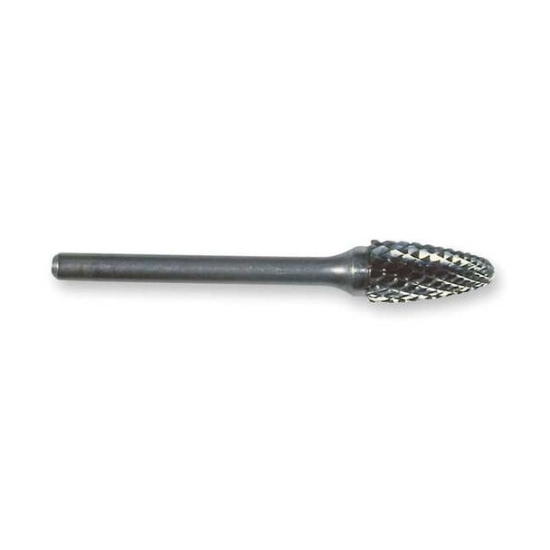 Widia Carbide Bur,Round Nose Tree,1/4,dbl Cut M41382