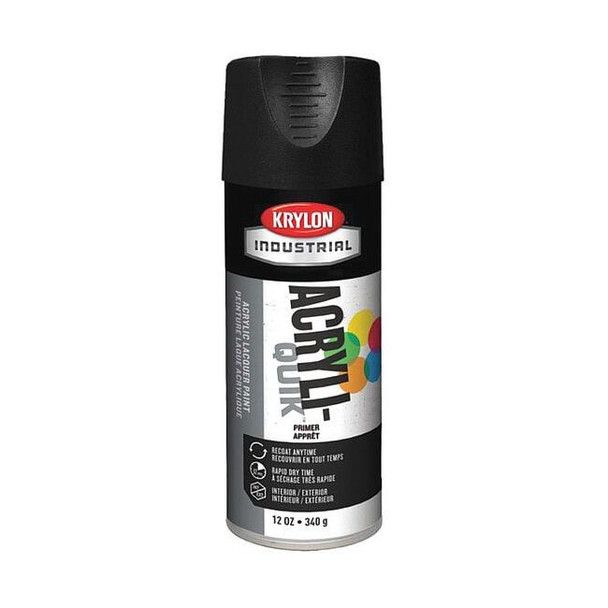 Krylon Industrial Spray Primer, Black, Flat Finish, 13 oz. K01316A07