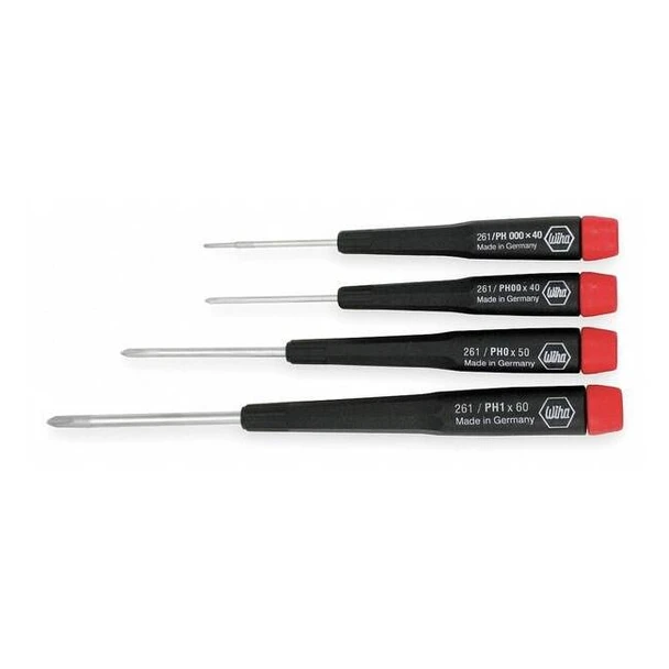 Wiha Precision Screwdriver Set,Phillips,4pcs. 26194