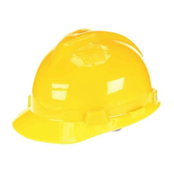 Hard Hat, V-Gard, Polyethylene, 4 Point Pinlock, Type 1, Class E, Yellow