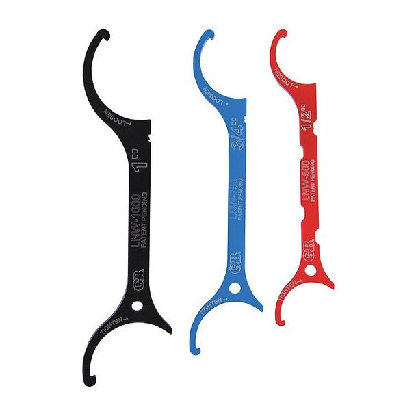 Gardner Bender Locknut Wrench Set,1/5" Thick,1-9/10" D LNW-3PC
