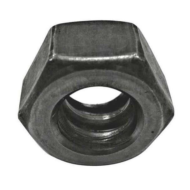 Hex Nut, 1/2"-6, Steel, Grade 2, Black Oxide, 1/2 in Ht, 25 PK