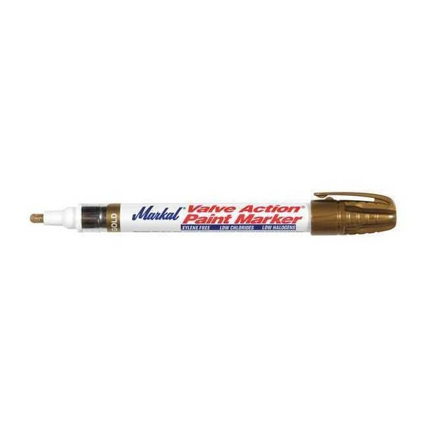 Markal Paint Marker, Medium Tip, Gold Color Family, Paint 96827