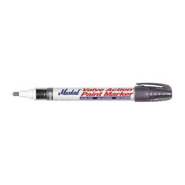 Markal Paint Marker, Medium Tip, Aluminum Color Family, Paint 96832