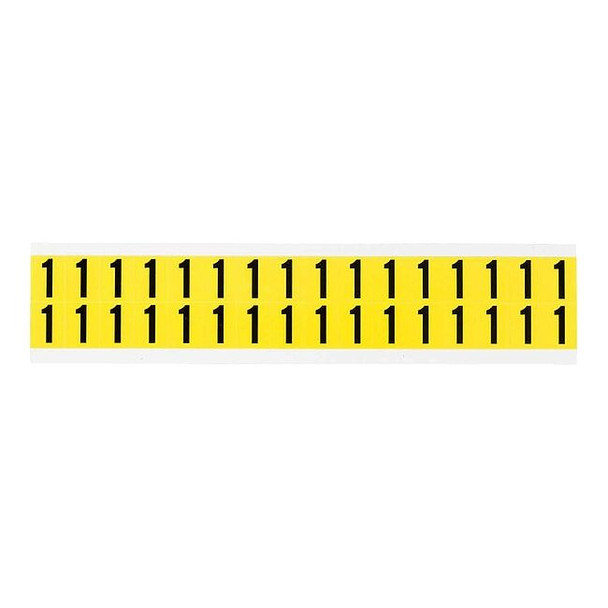 Brady Number Label, Vinyl, 3/4 in H, 5/8 in W 3420-1