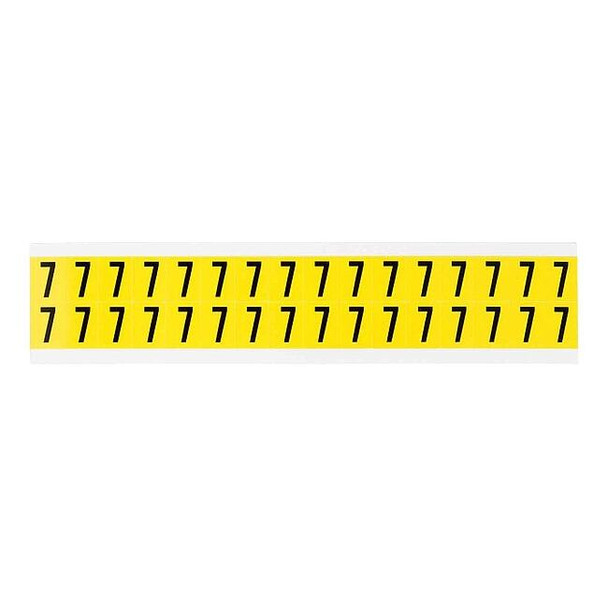Brady Number Label, Vinyl, 3/4 in H, 5/8 in W 3420-7