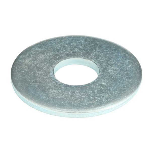 Flat Washer, For Screw Size 3/8" ,Steel Zinc Plated Finish, 100 PK