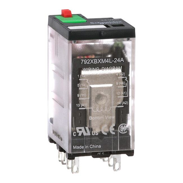 Plug-In, General Purpose Relay, Square, 12 A, 8 Pins, Faston Connector