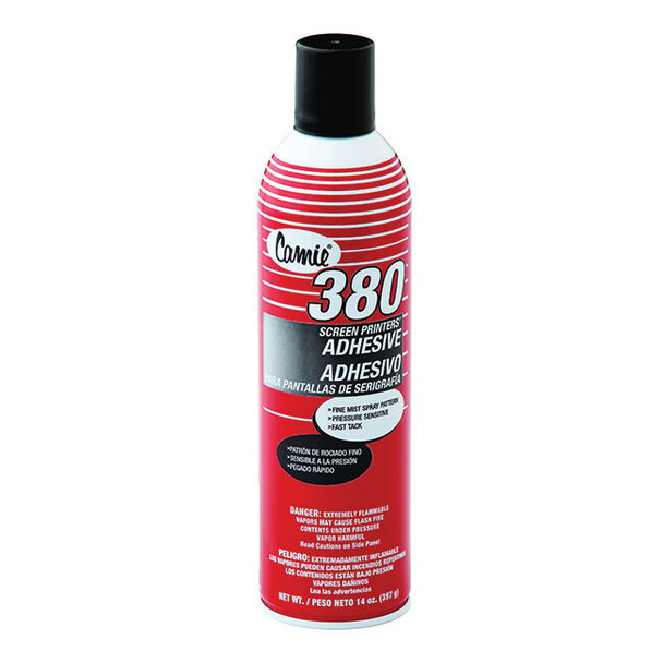 Camie® 380 Screen Printers' Adhesive, 14 oz Aerosol, 12/Case