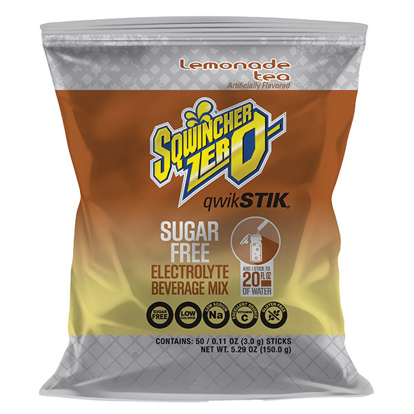 Sqwincher® Qwik Stik® Zero Single Serve, 0.11 oz Packs, 20 oz Yield