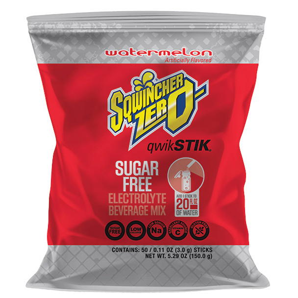 Sqwincher® Qwik Stik® Zero Single Serve, 0.11 oz Packs, 20 oz Yield