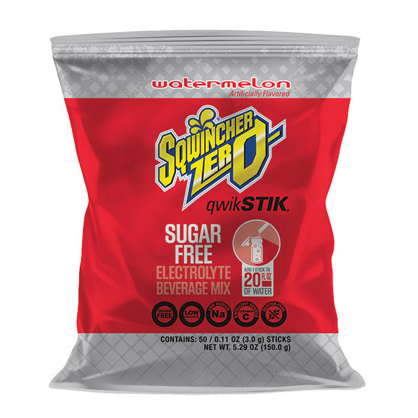 Sqwincher® Qwik Stik® Zero Single Serve, 0.11 oz Packs, 20 oz Yield