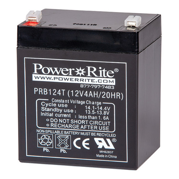 Power Rite® Battery, 12V, 4 Ah, 1/Each