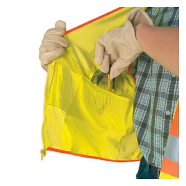MCR Safety® Luminator™ Class 2 Two-Tone Mesh Vest, Large, Lime, 1/Each