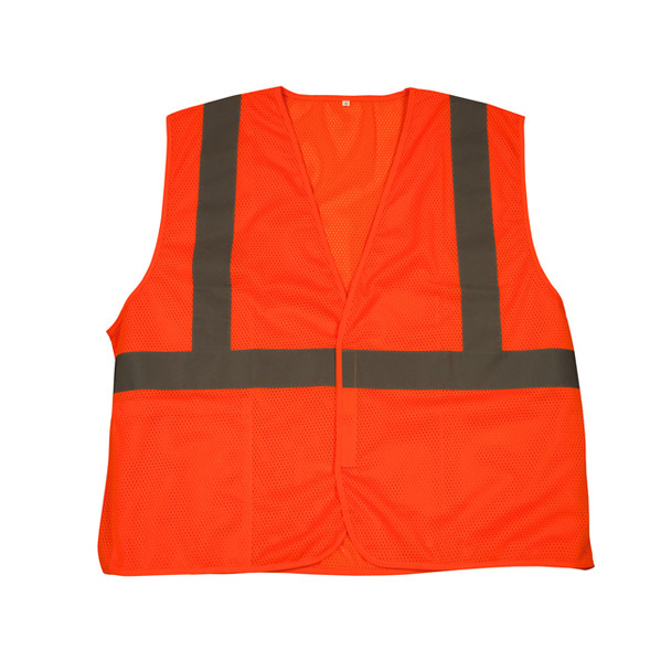 TruForce™ Solid Mesh Safety Vest, Large, Orange, 1/Each