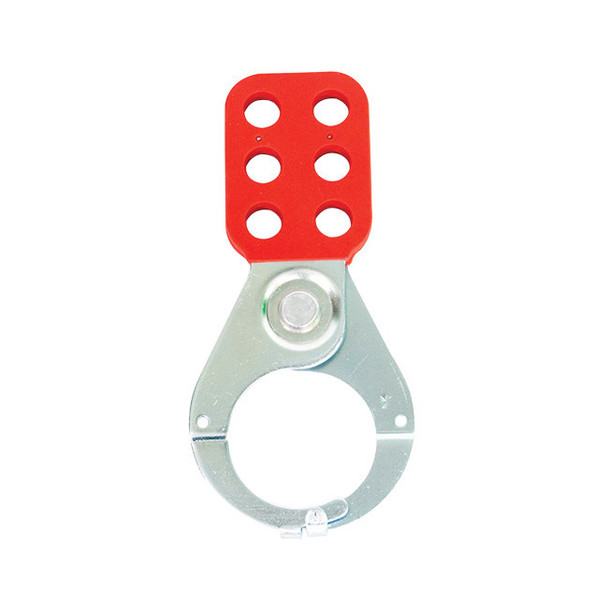 TruForce™ Safety Lockout Hasp, High-Security Steel w/ Tab & 1 1/2" Jaws, 1/Each