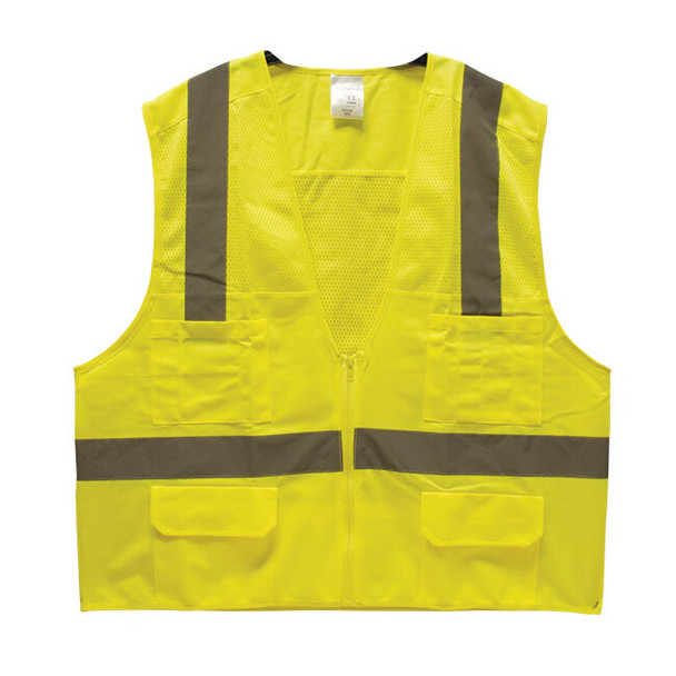 TruForce™ Surveyor's Safety Vest, 2X-Large, Lime, 1/Each