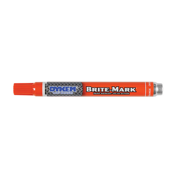 ITW ProBrands™ Brite-Mark® Permanent Paint Markers, Medium Tip, Orange, 12/Case