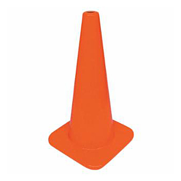 Cortina W Series Traffic Cone, 18", 3 lb, Fluorescent Orange, 1/Each