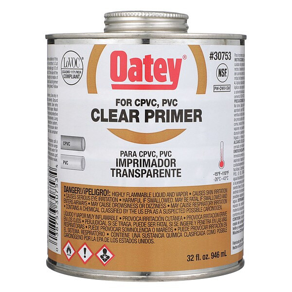 Oatey Clear Primer,32 oz. 30753