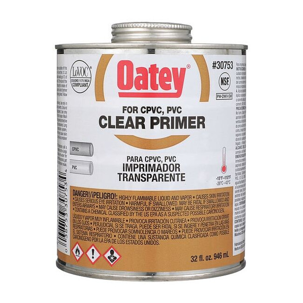 Oatey Clear Primer,32 oz. 30753