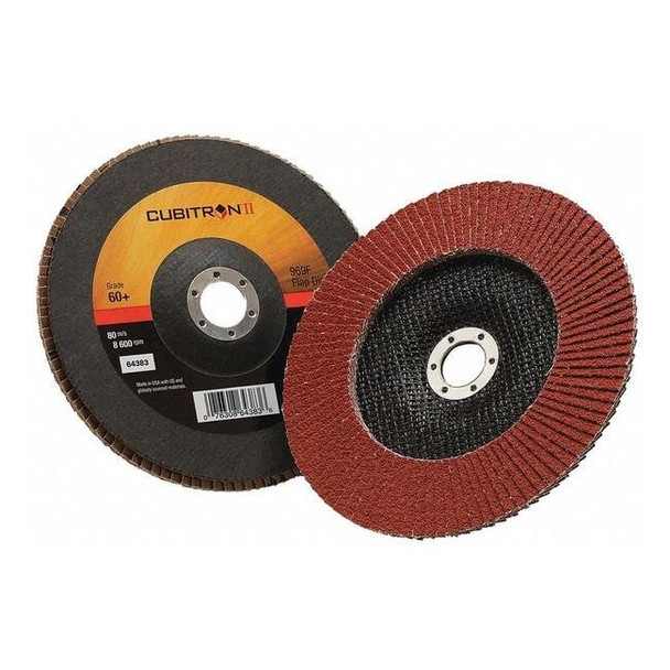 3m Cubitron Flap Disc,7 in Dia, 7/8 in Arbor,60 Grit 7100104948 Pack of 5