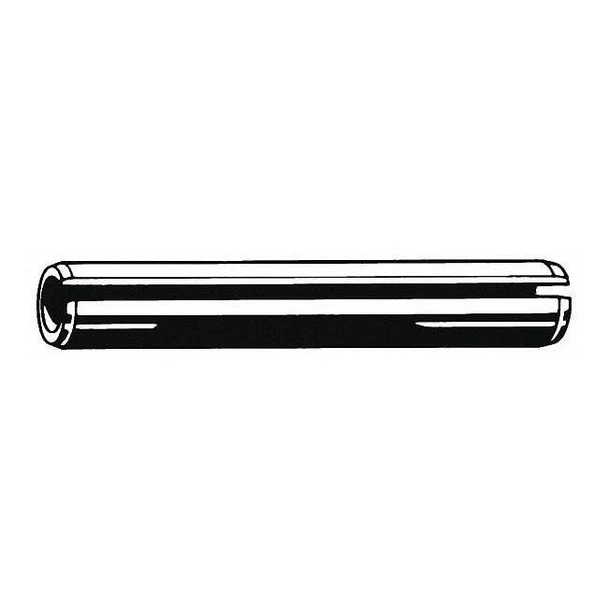 Slotted Spring Pin, 1/8 in Outside Dia, 7/8 in L, Stainless Steel, 100 PK