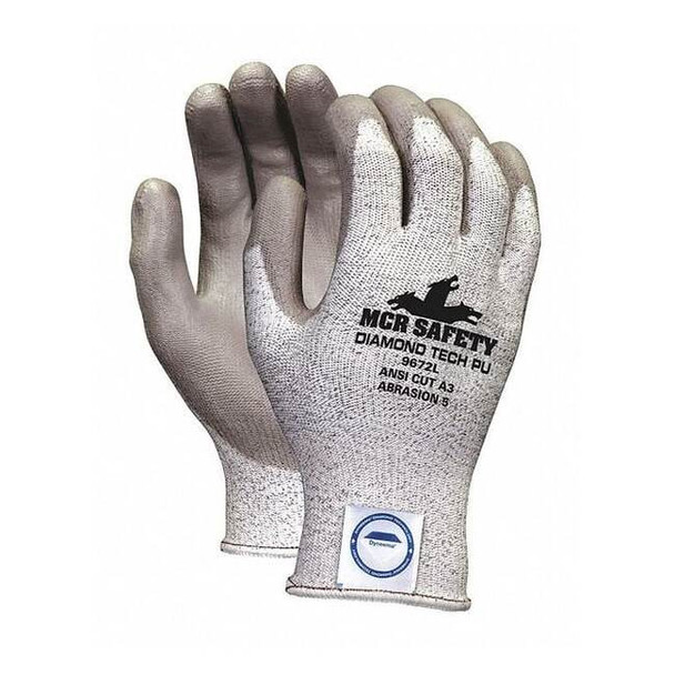 Cut-Resistant Coated Gloves, Cut Level A3 ,Dipped ,Polyurethane ,Smooth ,XS 1 PR