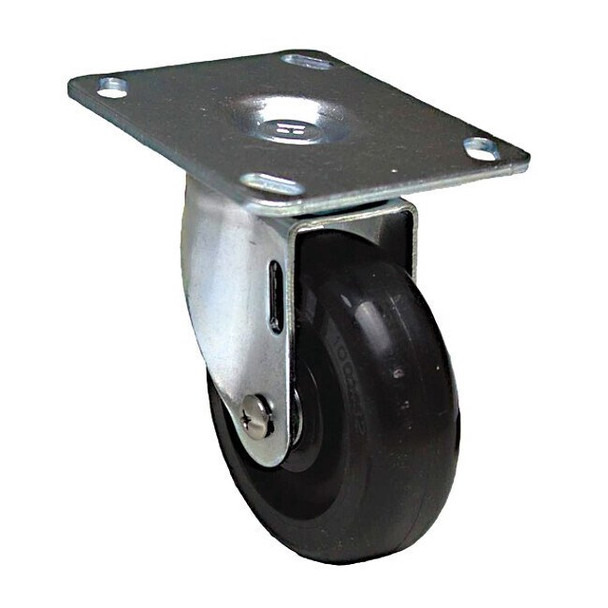 NSF-Listed Plate Caster,275 lb. Load,Black Wheel