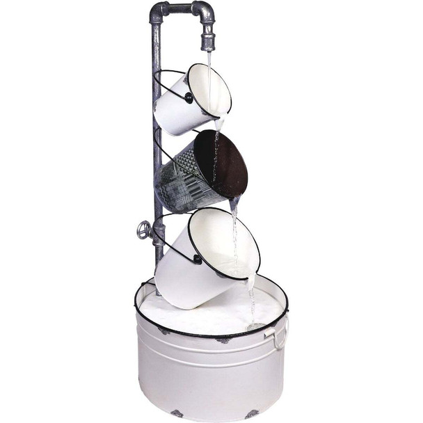 Alpine 33" Metal Pails Fountain MCC594