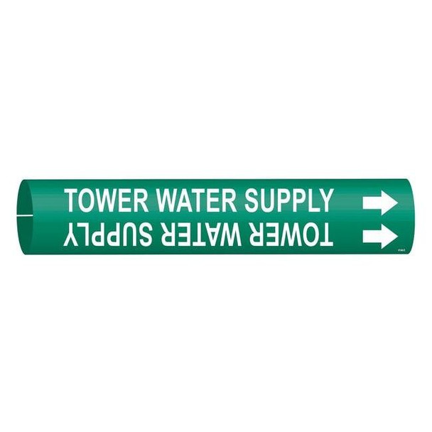 Brady Pipe Markr,Tower Water Supply,Gn,4to6 In 4144-D