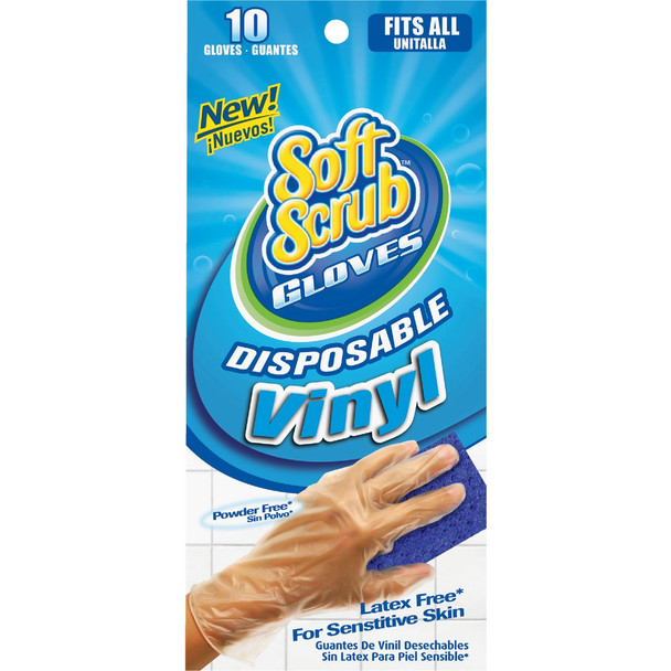 Soft Scrub 1 Size Fits All Vinyl Disposable Glove (10-Pack) 11210-26