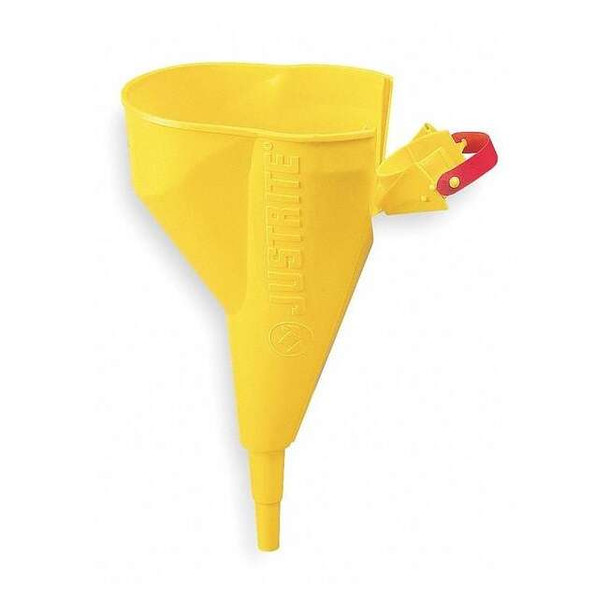 Justrite Safety Can Funnel, Polypropylene, 1 gal., Yellow 11202Y