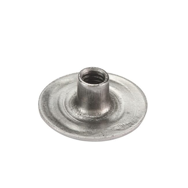 Manufacturer Varies Round Weld Nut, #8-32, Steel, 1/32 in Ht, 100 PK 1LAC3