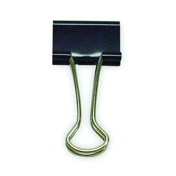 Manufacturer Varies Binder Clip,1/2 In,Metal,Black,PK60 2WFX3