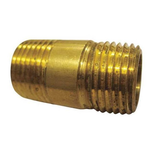 Manufacturer Varies 3/8" MNPT x 1-1/2" TBE Brass Long Pipe Nipple PK10 6AZE4