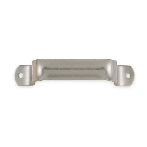 Pull Handle, 6-1/2 In, Polished Zinc, Unthr. Through Holes
