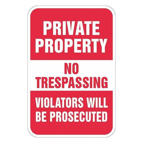 Facility Sign, 18 in H, 12 in W, Aluminum, Rectangle, English, T1-1162-EG_12x18
