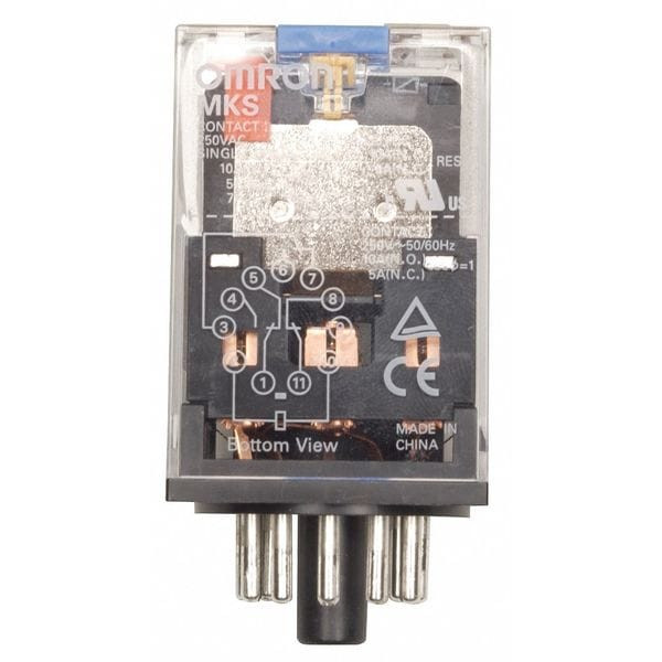 Omron Plug-In, General Purpose Relay, Octal, 10 A, 11 Pins, Plug-in MKS3PI5AC24