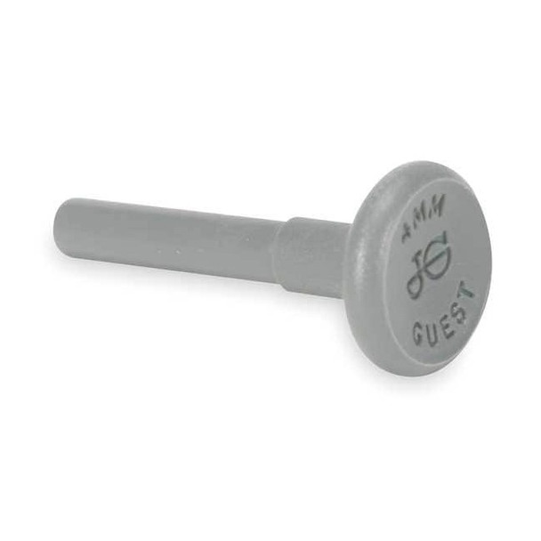 Push-Fit Fitting Plug, 1/2 in Tube Size, Acetal, Gray, 10 PK