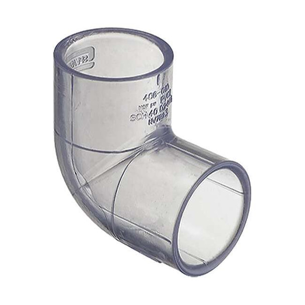 PVC Elbow, 90 Degrees, Solvent x Solvent, 2 in Pipe Size
