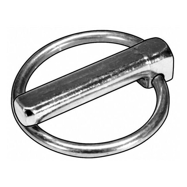 Lynch Pin, 5/16 in Dia, 1-9/16 in L, 1-1/4 in Usable Lg, Steel, 10 PK