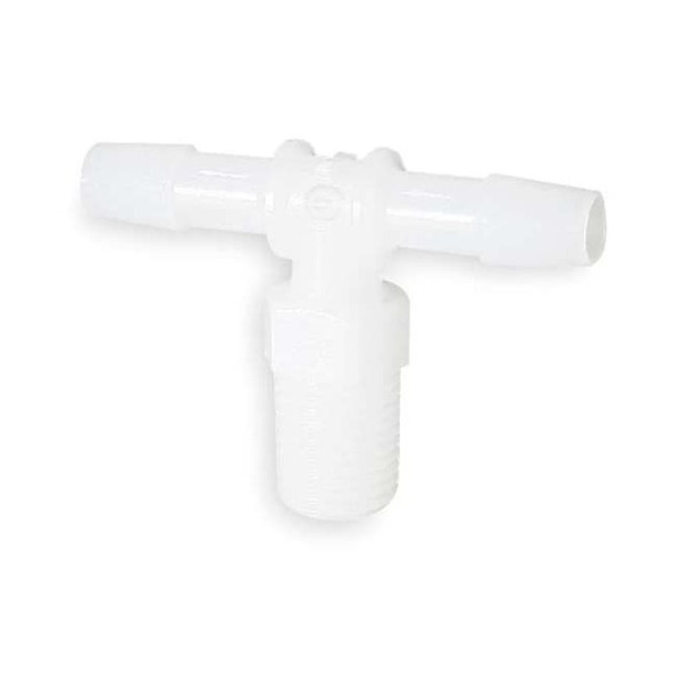 Eldon James Tee,HDPE,Barbed3/8",3/8",MNPT1/4",PK10 T4-6HDPE