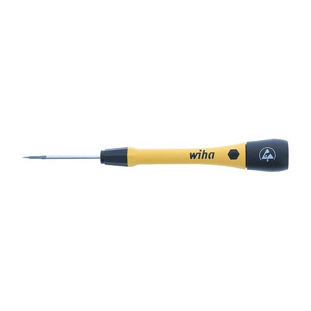 Wiha ESDPrecisionScrDrv,Slt,1.5mm,Blc,Round 27273
