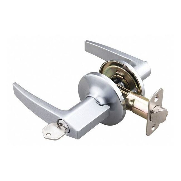 Ez-Flo Eastman Door Lever Lockset, Mechanical, Entrance 57846