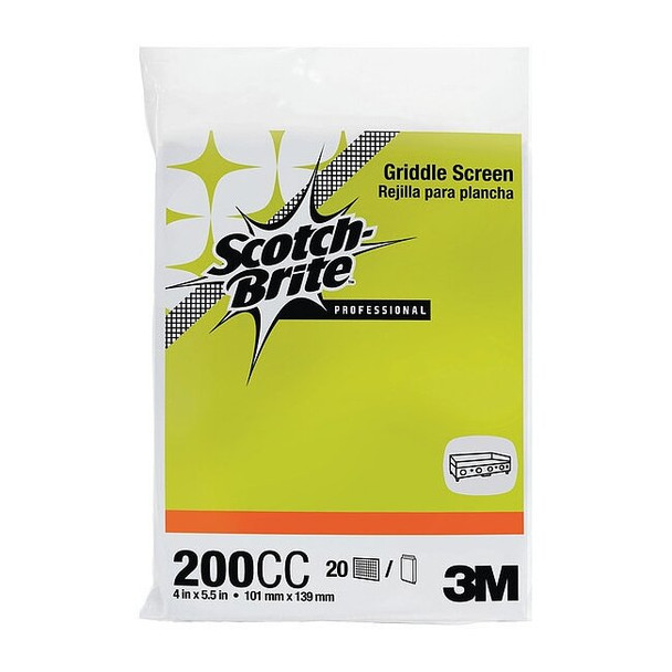 Scotch-Brite Screen Pad,4" L x 5-1/2" W,Brown,PK20 200CC
